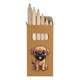 Azeeda 6 x 'Border Terrier' Short 85mm Pencils/Coloured Pencil Set (PE00057186)