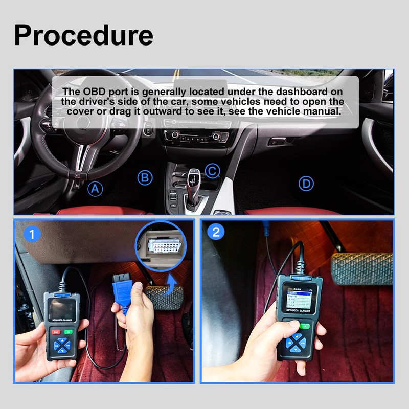 OBD2 Diagnostic Tool - OBDII/EOBD Diagnostic - Car Diagnostic OBD2