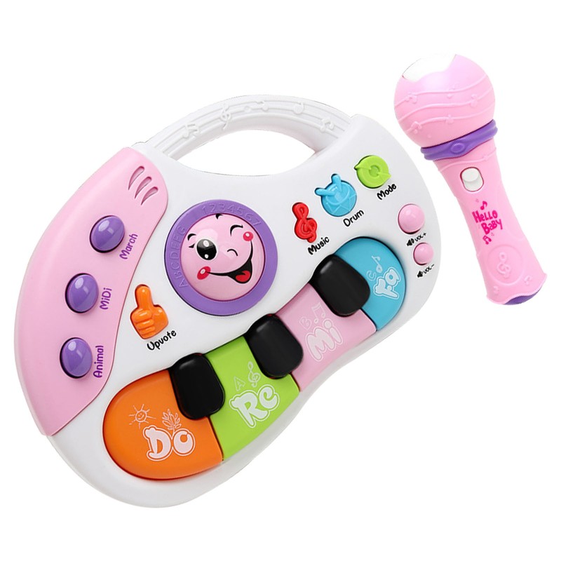 Baby Piano Toy Multifunctional Educational Drum Animal Sound Keyboard Piano