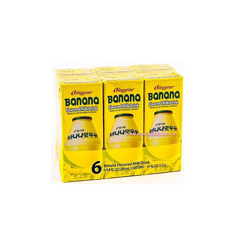 Binggrae Combo Milk Banana 6pk & Strawberry 6pk Flavor (Pack
