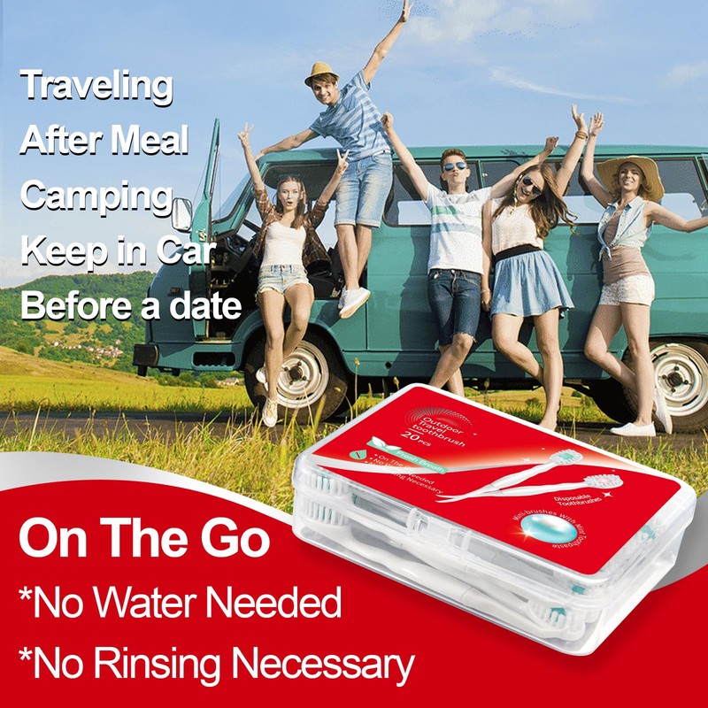 Malisseladi Mini Disposable Toothbrushes with Toothpaste and Toothpick, Tongue Cleaners,