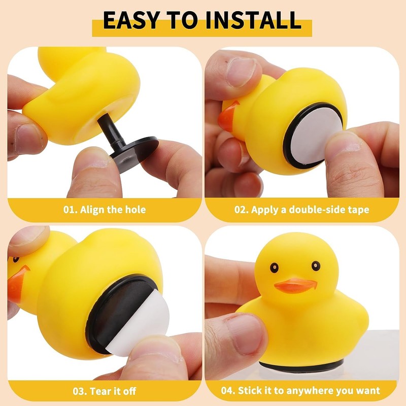 YIBEICO 20pcs Duck Mount, Flock Locker Rubber Duck Holder Dashboard