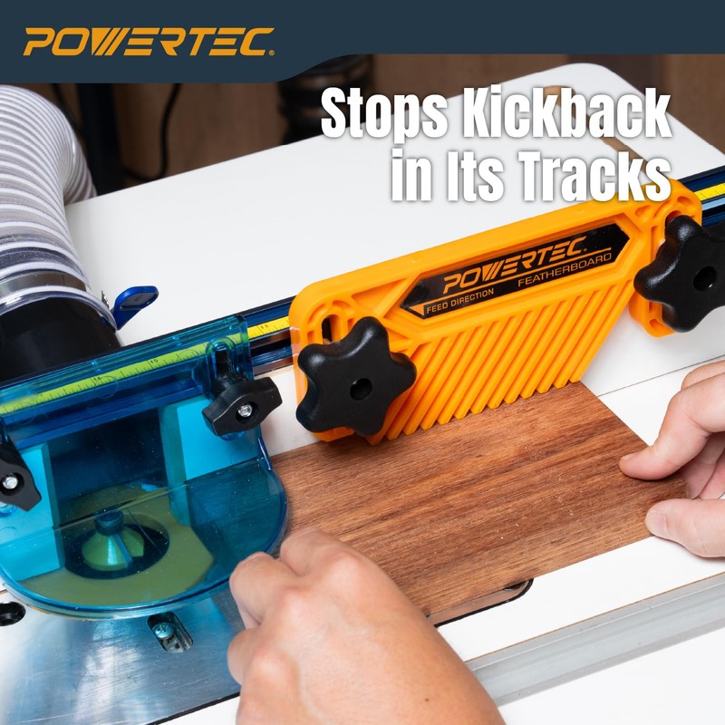 POWERTEC Featherboards for Router Table Fence, Bandsaw, Tandem Feather Boards