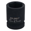 21mm Metric Shallow Impact Impacted European Style Socket 1/2" Drive