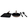 IMUSA Nonstick Ceramic Cookware Set 4-Piece 10.5in/10in, with Soft-Touch Handles,