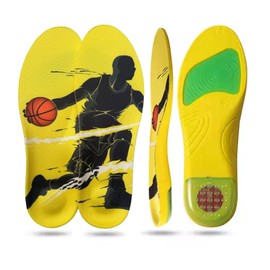 ALTEKANA Sports Insoles - Shock Absorbing Elastic with Heel Comfort and Supportive Arch Shape, XS