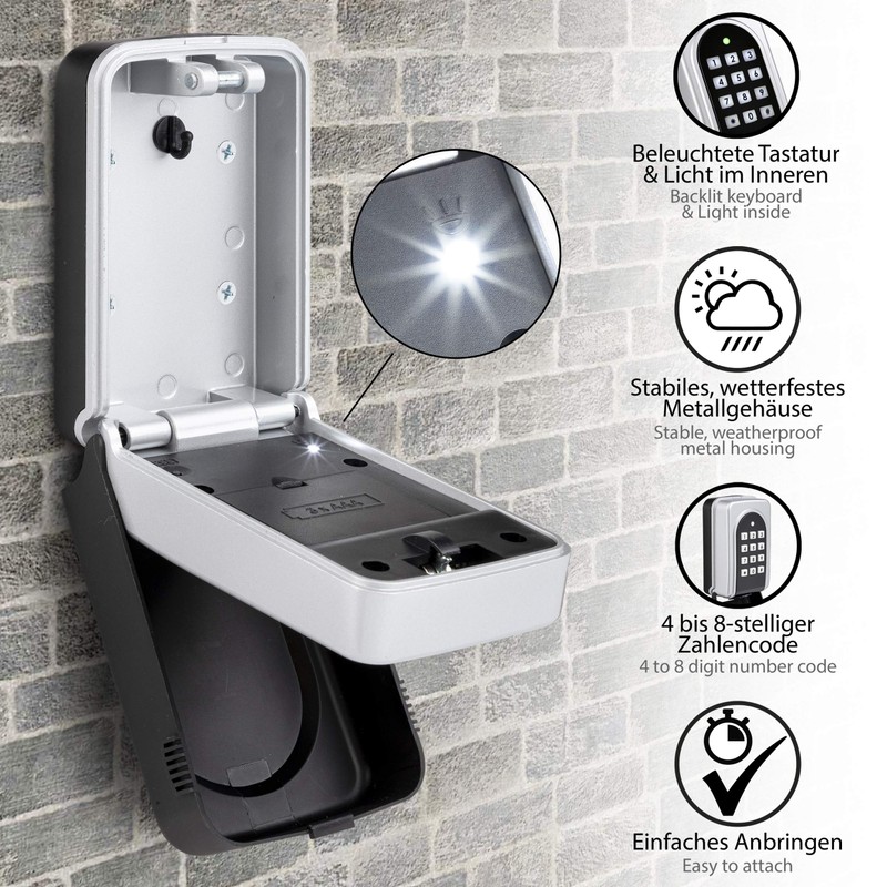 ONVAYA® Electronic Key Cabinet, Key Safe with Individually Adjustable Combination