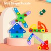 Kids Nut Combination Wooden Toy Building Tool Set for Interactive