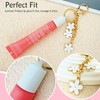LUHOHI 4PCS Lip Balm Cap Keychain With Flower Charms for