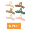 Traziewell Hair Clip Flower Large Hair Clips 6 Pieces Non-Slip