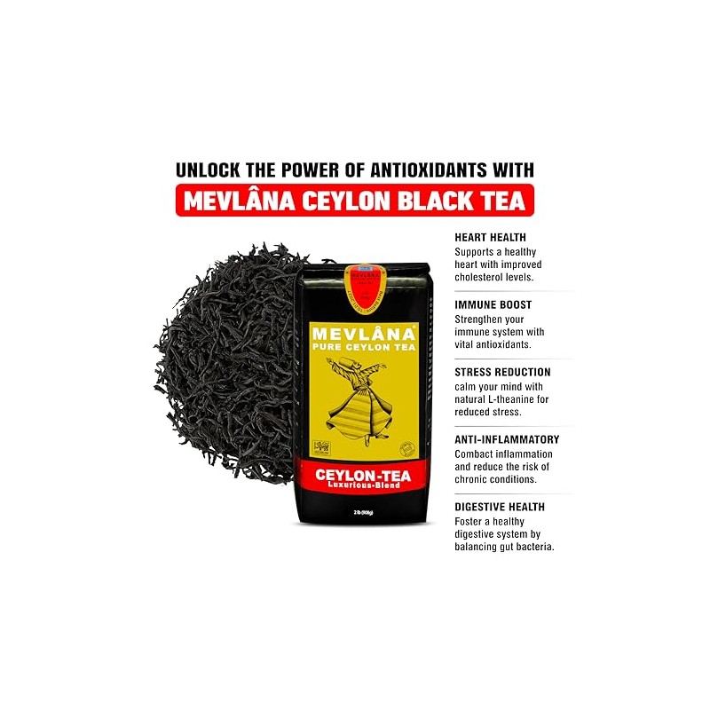 Mevlâna Pure Ceylon Black Tea – Luxurious Hand-Picked Blend, Premium