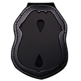 NYPD Sergeant Belt Clip Badge Holder with Pocket and Chain (Cutout PF287)