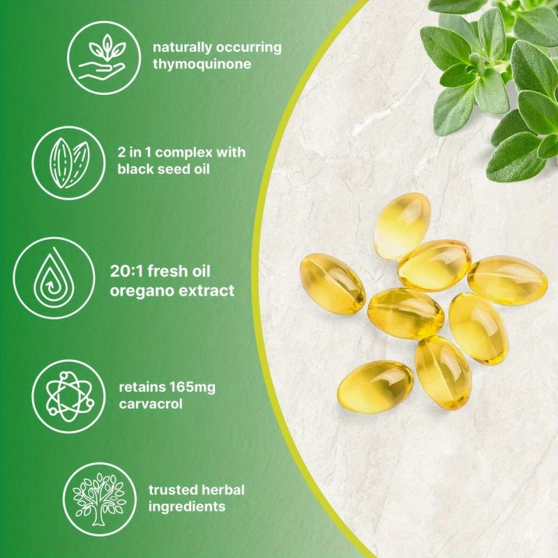 Oil of Oregano Softgels 600mg Per Serving 300 Softgesl with