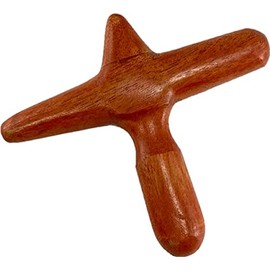 INTHANON Wooden Acupressure Push Bar (Cross Shaped) Massage Stick Foot Massage Reflexology Self Massage