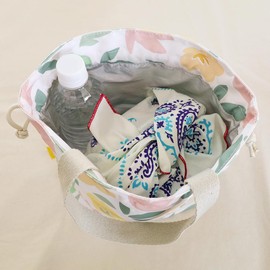 LIV PLUS LV-0012 Keepie Insulated Bag Lunch Bag Drawstring 4L Botanical