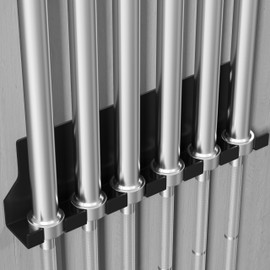 Fitvids Wall Mount Vertical Barbell Hanger Olympic Barbell Holder, For 6 Bars