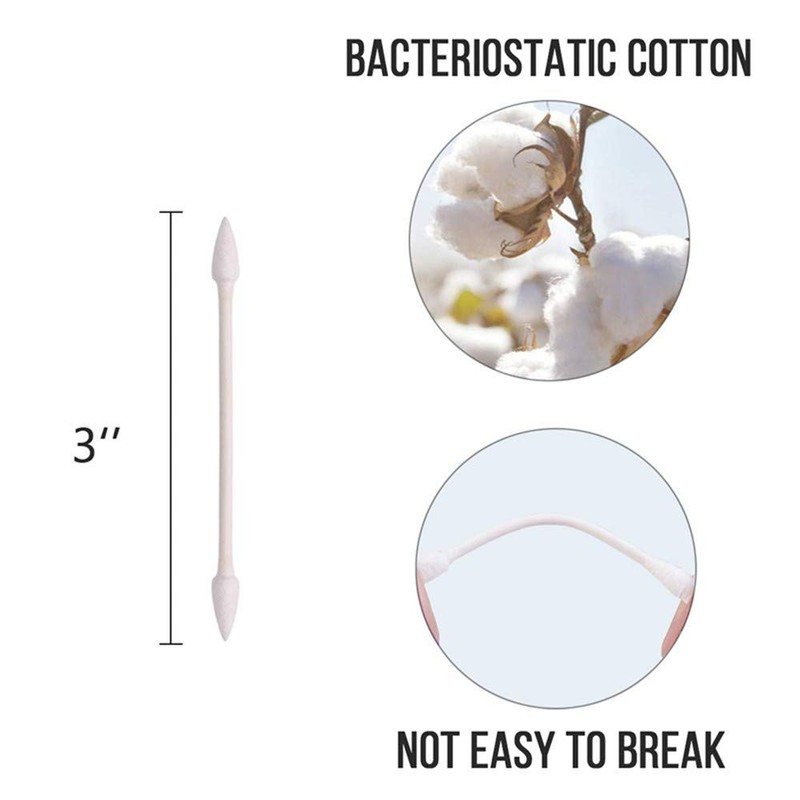 200 Pieces Cotton Swabs, Double Precision Tips with Paper Stick