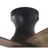 FINXIN Indoor Low Profile Ceiling Fan LED 36 Walnut Ceiling