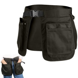 EHERDM Dog Trainer Apron with 6 Pockets Adjustable Pet Handler Clothing Large Capacity Work Apron Multipurpose Waiter Apron Hair Stylist Waist Bag Garden Tool Organizer Dark-Green