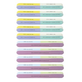 10pcs Nail File Reusable Washable Multi Functional 7 Steps DIY Professional Polishing Nail File for Beauty Salon