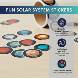 Solar System Roll Stickers - 1 Piece - Educational and Learning Activities for Kids