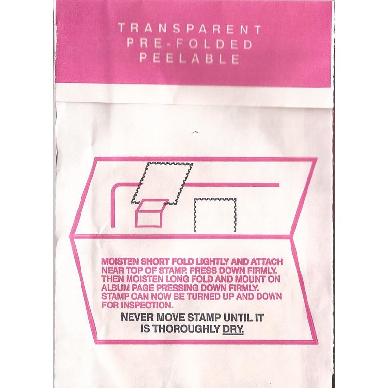 3 pkgs Dennisen Prefolded stamp hinges - 1000 per package