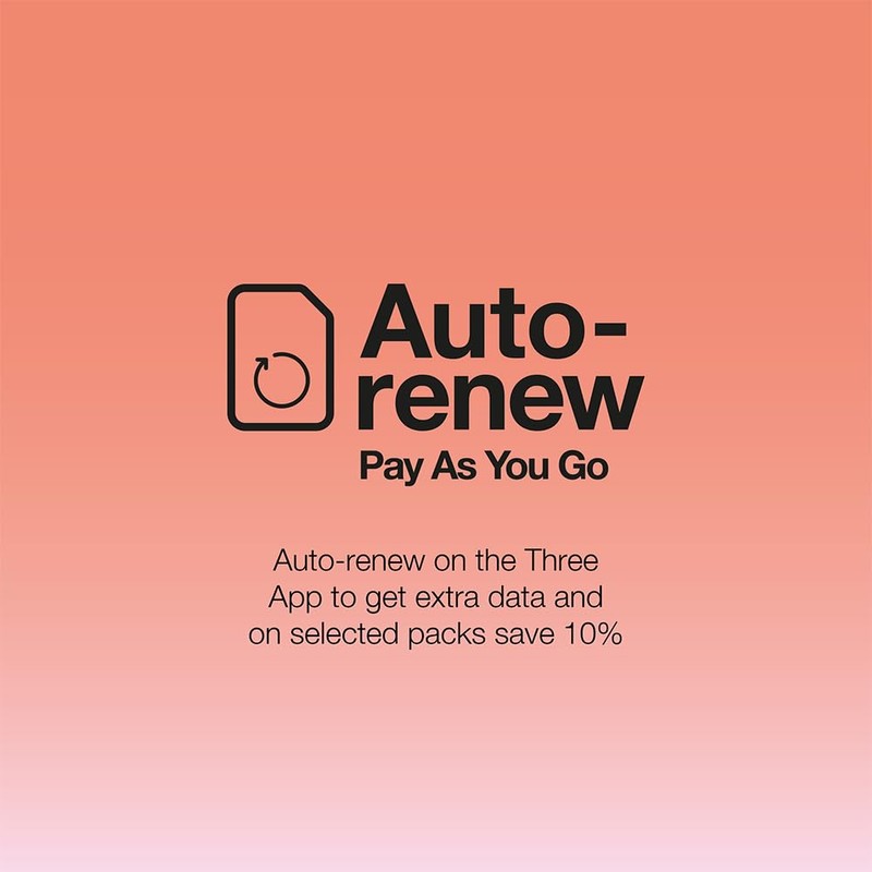 Three Mobile PAYG Voice SIM Pack - 100GB - £15