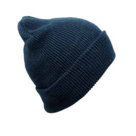 Warm Wool Military GI Watch Cap, 100% Wool Tactical Beanie, Warm Winter Hat for Men and Women, Made in USA (Navy)