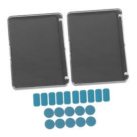 IWOWHERO 2pcs Makeup Storage Box Empty Lipstick Pan Lipstick Palette Eyeshadow Empty Plate Cosmetic Palette Plastic Blush Eyeshadow Pans Stainless Steel Black