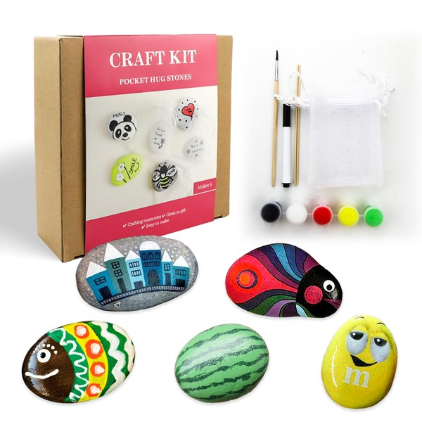 vidabita Rock Painting Kit for Adults, 6 Rocks for Painting