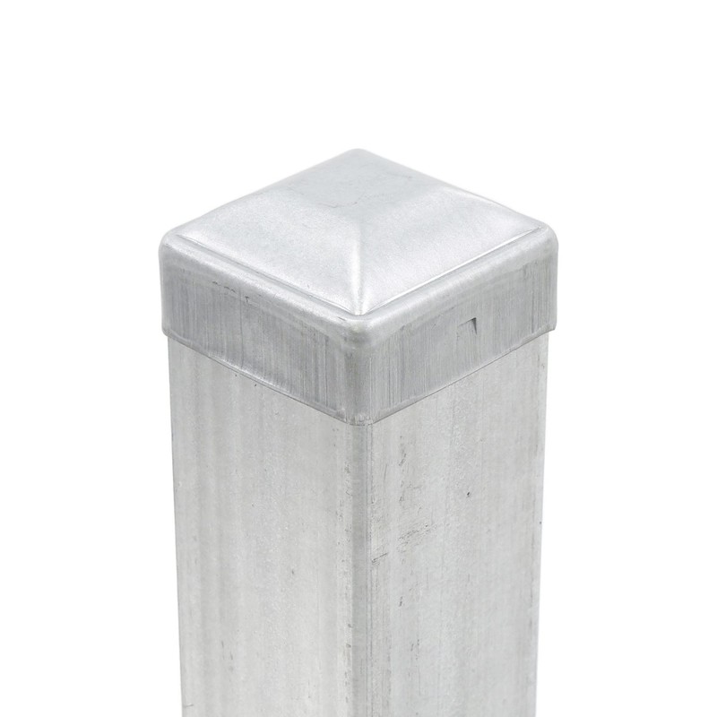 Plum Fittings 2" x 2" Square Pressed Steel Dome Caps