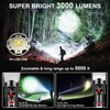 Esgreen Super Bright Rechargeable Flashlights High Brightness 3000 Lumens, Powerful