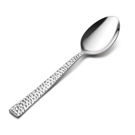 Hammered 12 Pieces Dinner Spoons Set, HaWare Stainless Steel 7.9 Silverware set for Home/Kitchen/Restaurant, Classic Elegant Design Large Forks, Mirror Polished, Dishwasher Safe