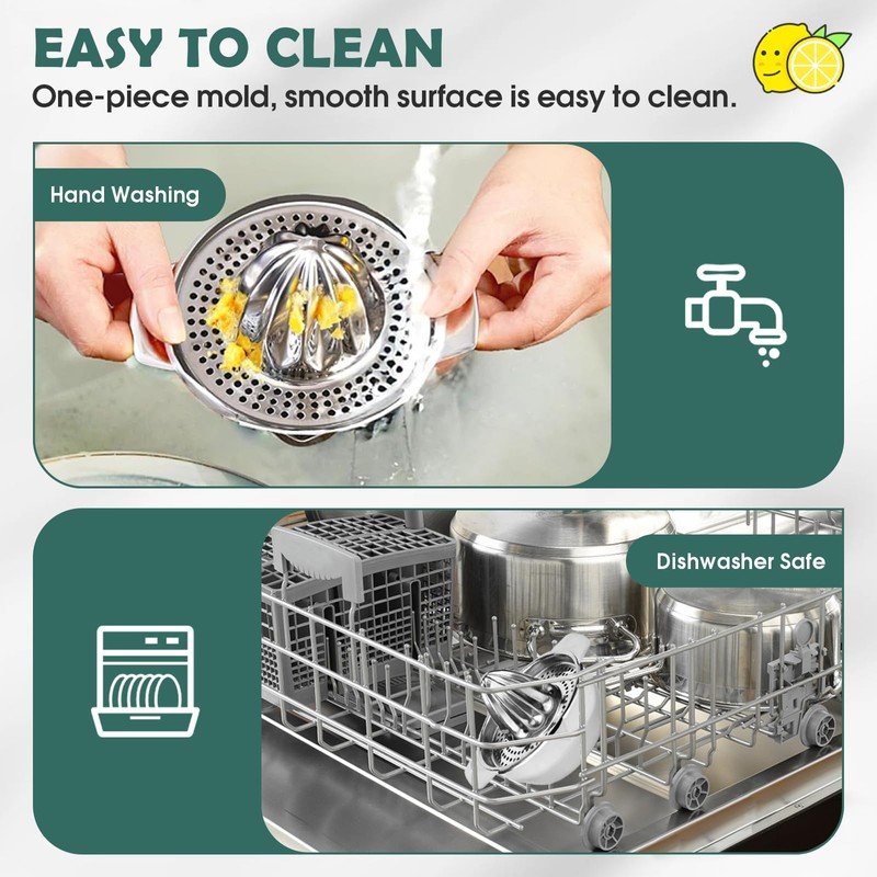 QGGTQG Lemon Squeezer Citrus Juicer Stainless Steel with Container 300