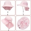 DRESHOW Baby Sun Hat with Large Brim, Neck Protection, Adjustable,