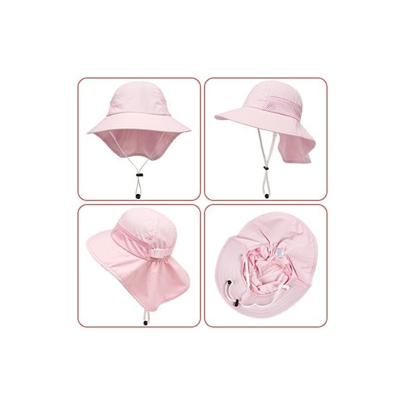 DRESHOW Baby Sun Hat with Large Brim, Neck Protection, Adjustable,
