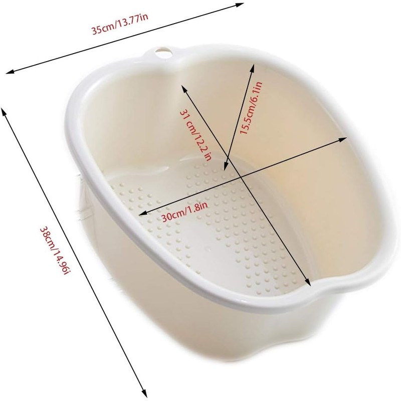 Foot Soaking Bath Basin: Plastic Foot Spa Basin for Soaking