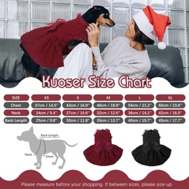 Kuoser Dog Dress, Dog Dresses for Large Dogs Girl, Cute Puppy Dress with Bow-Knot Girl Princess Dog Tutu Dress Costume Pet Outfit Cat Clothes for Birthday Party Christmas Wedding, Red X-Large