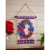 Evergreen Patriotic Wreath Garden Waffle Flag