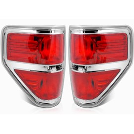 Tail Light Assembly for ford for F-150 2009-2014 Red Housing Clear Lens Driver and Passenger Side Tail lamp FO2818148 FO2819148