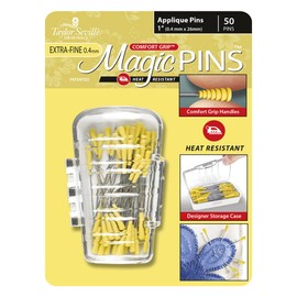 Taylor Seville Originals Applique Magic Pins, Stainless Steel, Yellow, 0.4 x 26mm