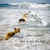 ENSIANTH Funny Corgi Keychain Life’s Short But So Are My