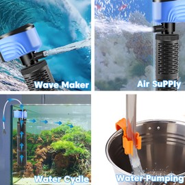 BVOPLME Aquarium Filter, 660GPH Fish Tank Filters for 100-300 Gallon Aquariums and Fish Tank, Suitable for Saltwater and Freshwater, Whisper Filter