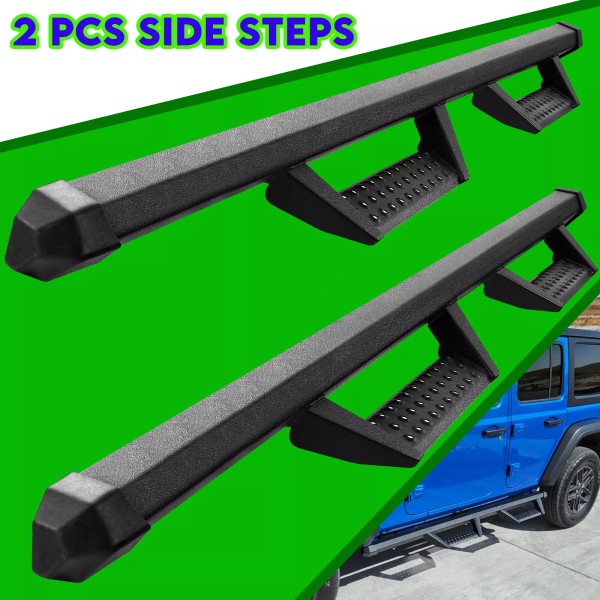 Unbranded RUNNING BOARDS NERF BARS STEP BOARD FOR 2007-2018 JEEP