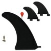 Funktion FKGFCC-L10-SET-BLK Longboard 10" Fins + FCS Compatible Side Fins, Set of 3, Black