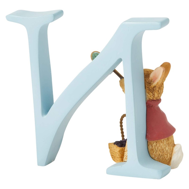 Enesco Beatrix Potter Alphabet Collection Letter N Flopsy Figurine, 2.68