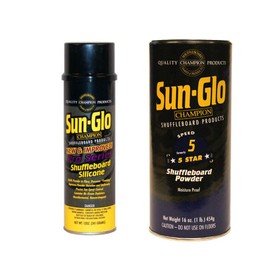 Sunglo Silicone Shuffleboard Spray (12 oz.) & #5 Speed Shuffleboard Wax (16 oz.) Combo
