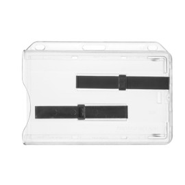 Card Holder ID Card/Credit Card Pockets ID for 2 Cards Horizontal + 2 Polycarbonate Leitplanken, black