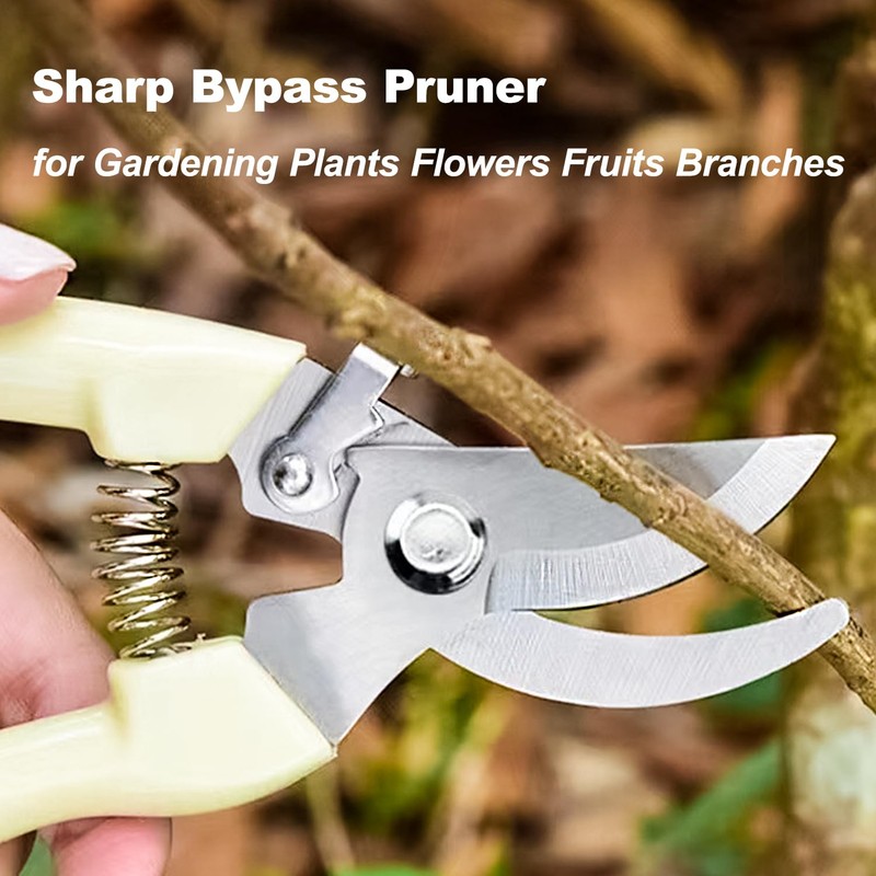 Garden Secateurs Pruning Scissors Bypass Pruners Hedge Shears with Safety
