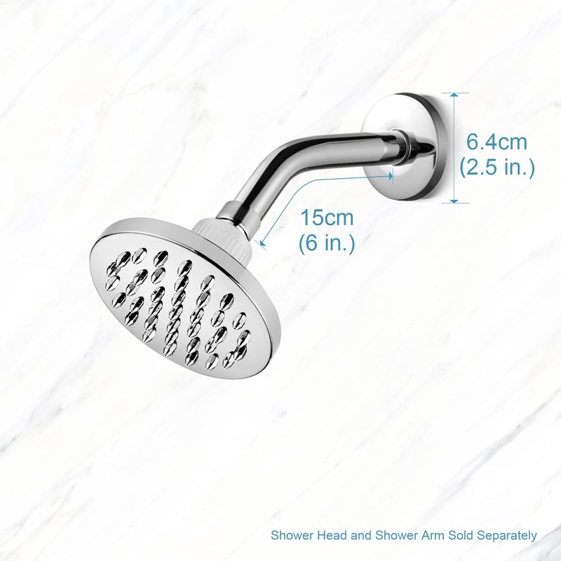 OFFO Shower Arm with Flange Universal Wall-Mounted Replacement Shower Arm